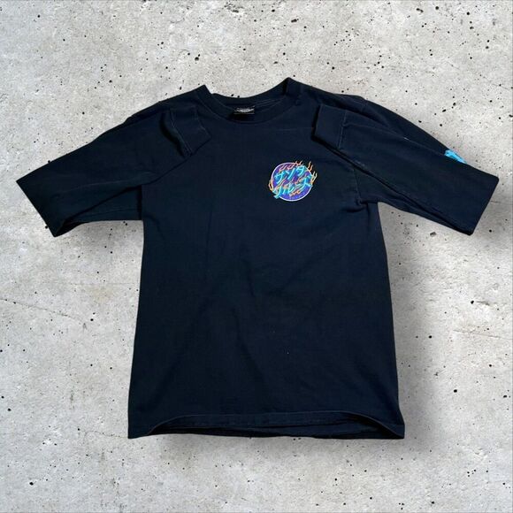 Santa Cruz Japanese Inferno Dot Long Sleeve T-Shirt Black Skater - Picture 2 of 11